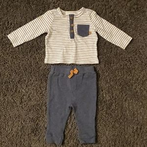 Clasix Beginnings Set Blue/White Size 3 Months